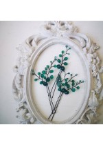 Луксозен комплект кристални дизайнерски фуркети за украса на прическа Green Garden by Rosie